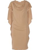 Vionnet Draped Jersey-Crepe Dress - Lyst