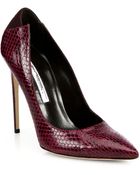 Brian Atwood Mercury Snakeskin & Suede Pumps - Lyst