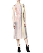 Bottega Veneta Sleeveless Painted Plisse Dress - Lyst
