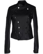 Diesel Black Gold Leather Outerwear - Lyst