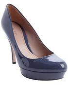 Gucci Uniform Blue Patent Leather Platform Pumps - Lyst