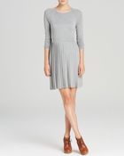 4.collective Dress - Round Neck Pleat Skirt Sweater - Lyst