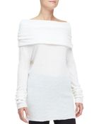 Donna Karan New York Off-Shoulder Cashmere-Silk Tunic - Lyst