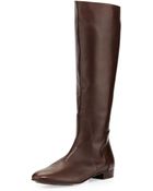 Delman Molly Leather Knee Boot - Lyst