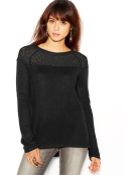 Sanctuary Long-Sleeve Lace-Panel Sweater - Lyst