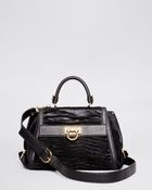 Ferragamo Satchel Sofia Medium Plisse Pony - Lyst