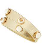 Tory Burch Melodie Double-Wrap Leather Bracelet - Lyst