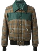 Dolce & Gabbana Checked Panel Bomber Jacket - Lyst