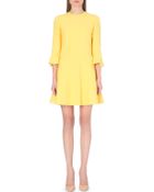 Valentino Ruffled-cuff Wool and Silk-blend Dress - Lyst