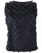 Lanvin Feather Front Top - Lyst