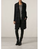 Raquel Allegra Distressed Stripe Overcoat - Lyst
