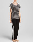 DKNY Colorblock Striped Tee - Lyst