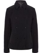 Karen Millen Linear Quilting Pea Coat - Lyst