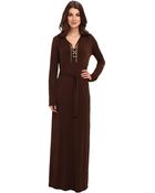 MICHAEL Michael Kors Maxi Chain Tie Dress - Lyst