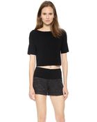 Rag & Bone Isla Crop Top - Black - Lyst