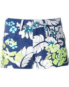 P.a.r.o.s.h. Floral Print Shorts - Lyst