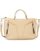 Romy Gold Python-Embossed Double-Zip Satchel - Lyst