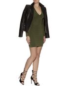 Balmain Bandage Long Sleeve Mini Dress - Lyst