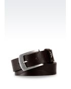 Armani Jeans Leather Belt - Lyst