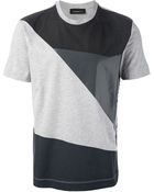 Diesel Black Gold Colour Block T-Shirt - Lyst