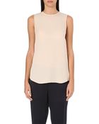 Theory Sleeveless Silk Top - Lyst