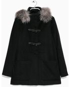 Mango Detachable Hood Coat - Lyst