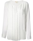 MICHAEL Michael Kors Pleated Detail Top - Lyst