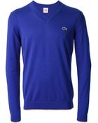 Lacoste L!ive V-neck Sweater - Lyst