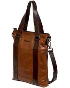 Ferragamo Washed Calf Leather Tote Bag - Lyst