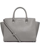 MICHAEL Michael Kors Selma Leather Large Satchel - Lyst