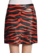 3.1 Phillip Lim Tiger-print Leather Skirt - Lyst