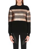 Givenchy Metallic Coated Knitted Jumper - Lyst