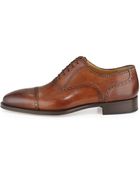 Magnanni For Neiman Marcus Medallion-Toe Lace-Up Shoe - Lyst