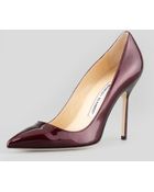 Manolo Blahnik Bb Liquid Patent Point-Toe Pump - Lyst