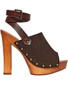 DSquared2 140Mm Suede & Leather Sandals - Lyst