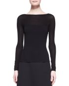 Donna Karan New York Cool Jersey Ballerina Top With V Back - Lyst