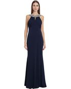 Js Boutique Jersey Embellished Collar Dress - Lyst