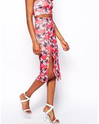Oh My Love Midi Pencil Skirt With In Floral Print - Lyst