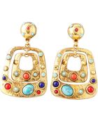 Jose & Maria Barrera Hammered Cabochon Clip Earrings - Lyst