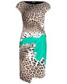 Roberto Cavalli Printed Crepe Dress - Lyst