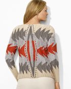 Ralph Lauren Lauren Plus Intarsia Knit Sweater - Lyst