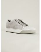 Lanvin Crocodile Effect Sneakers - Lyst