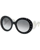 Prada Baroque Crystal Round Sunglasses - Lyst