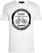 River Island White Copenhagen Bikes Print T-Shirt - Lyst