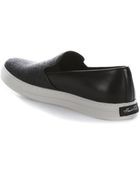 Kenneth Cole Grey Wool And Leather 'Double Or Nothing' Slip-On Sneakers - Lyst