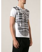 Alexander McQueen Checked Skull Tshirt - Lyst