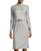 Philosophy di Alberta Ferretti Pleated Belted Dress - Lyst