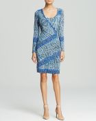 Tracy Reese Dress - Asymmetric Ruched Print Jersey Shift - Lyst