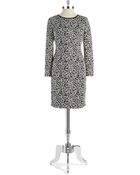Vince Camuto Patterned Shift Dress - Lyst