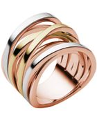 Michael Kors Tri-Tone Stack Ring - Lyst